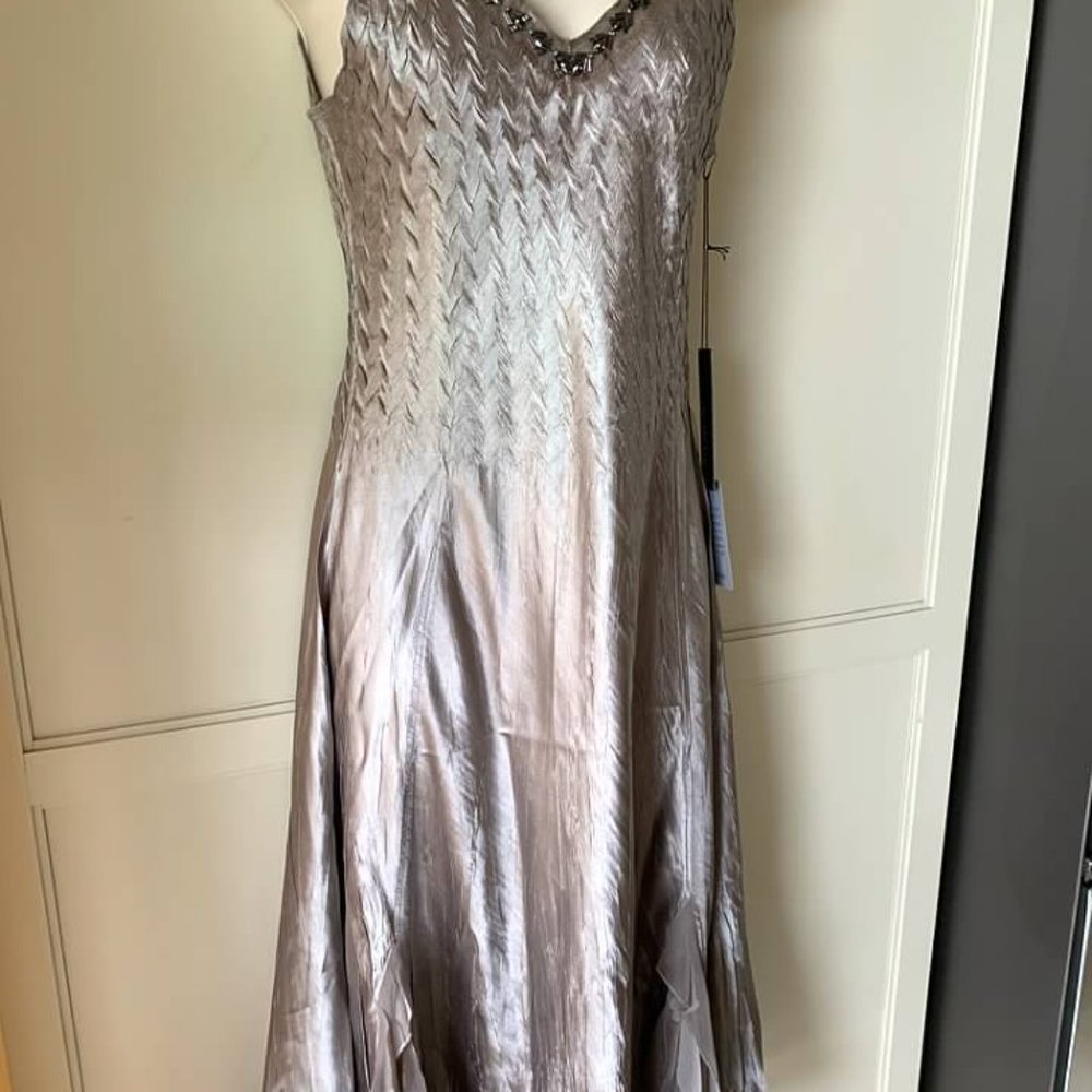 Komarov Charmeuse & Chiffon Sleeveless Dress & Jac - Picture 8 of 9